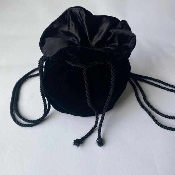 J. Crew Handbags - J Crew Velvet Evening Bag Pouch Cord Tie and Strap